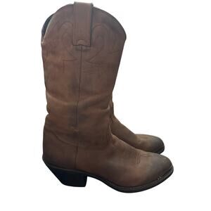 Durango RD542 Womens Dark Tan Leather 11" Slouch Pull On Western Boots Size 6.5